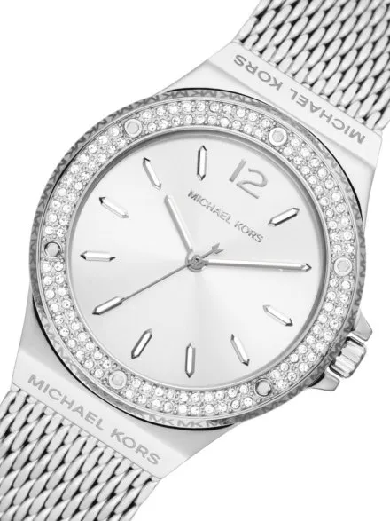 Michael Kors Lennox MK7337 srebrny zegarek damski z siateczkową bransoletką 