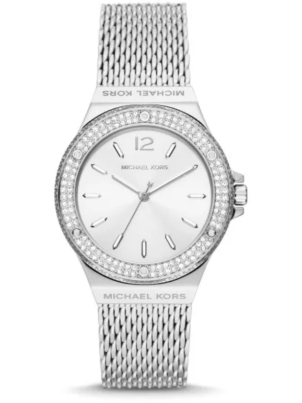 Michael Kors Lennox MK7337 srebrny zegarek damski z siateczkową bransoletką 