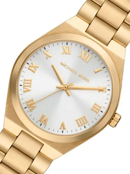 Michael Kors Lennox MK7391 złoty zegarek damski z czytelną srebrną tarczą