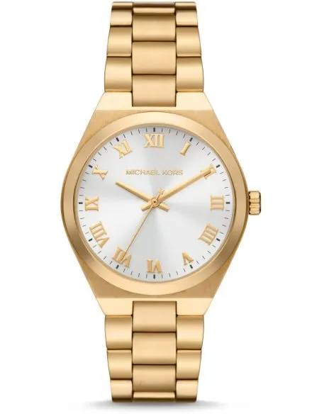 Michael Kors Lennox MK7391 złoty zegarek damski z czytelną srebrną tarczą