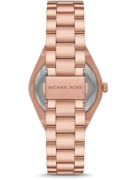 Michael Kors Lennox MK7392 różowozłoty zegarek damski z czytelną czarną tarczą