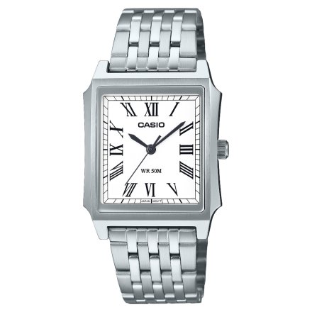 Casio Classic zegarek klasyczny z prostokątną tarczą na bransolecie MTP-B190D-7BVEF