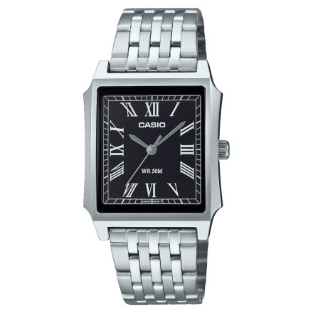 Casio Classic zegarek klasyczny z prostokątną czarną tarczą MTP-B190D-1BVEF