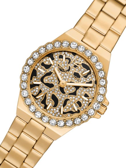 Michael Kors Lennox MK7394 złoty zegarek damski z tarczą o motywie panterki