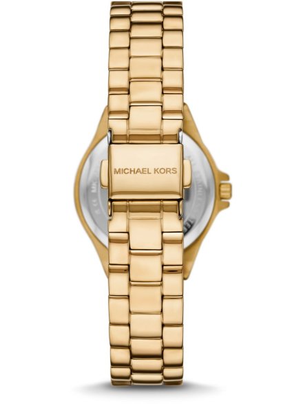 Michael Kors Lennox MK7395 złoty zegarek damski z zieloną tarczą 