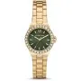 Michael Kors Lennox MK7395 złoty zegarek damski z zieloną tarczą 