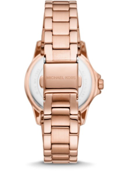 Michael Kors Everest MK7403 srebrny zegarek damski na bransolecie z perłową tarczą 
