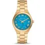 Michael Kors Lennox MK7460 złoty zegarek damski z niebieską tarczą 