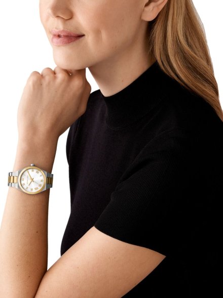 Michael Kors Lennox MK7464 zegarek damski złoto-srebrny na bransolecie