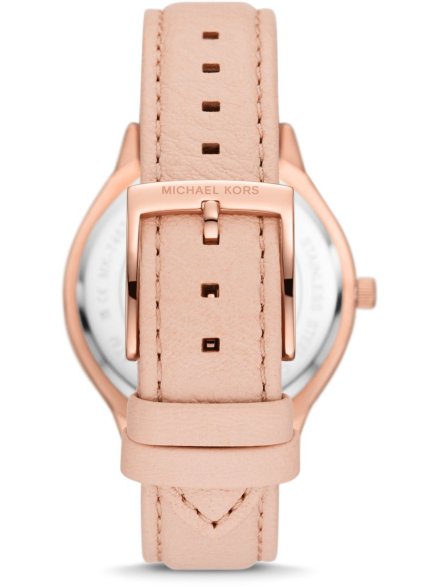 Michael Kors Slim Runway MK7467 różowozłoty zegarek damski na różowym pasku