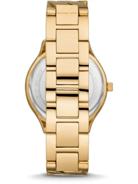 Michael Kors Slim Runway MK7472 złoty zegarek damski bransoletka łańcuch