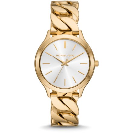 Michael Kors Slim Runway MK7472 złoty zegarek damski bransoletka łańcuch