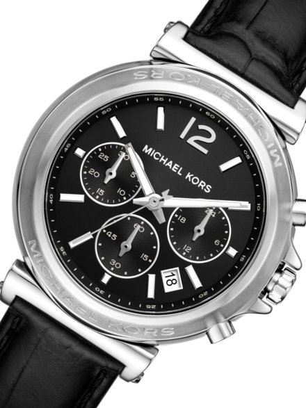 Michael Kors Maren MK7499 zegarek damski srebrny na pasku chronograf