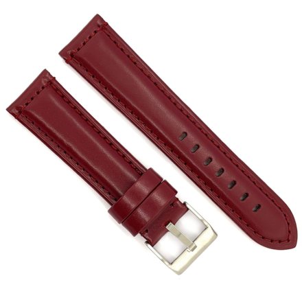Bordowy pasek 22 mm skórzany DILOY 363.22.4 + GRATIS dwa teleskopy i narzędzie