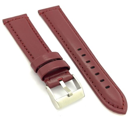 Bordowy pasek 22 mm skórzany DILOY 363.22.4 + GRATIS dwa teleskopy i narzędzie