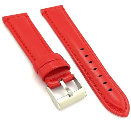 Czerwony pasek 16 mm skórzany DILOY 363.16.6 + GRATIS dwa teleskopy i narzędzie