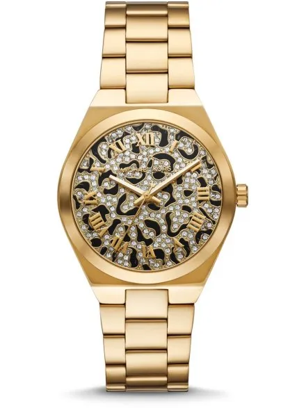 Michael Kors Lennox MK7500 złoty zegarek damski tarcza panterka