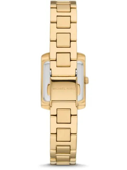 Michael Kors Emery MK7510SET złoty zegarek damski o prostokątnej kopercie z bransoletkami w zestawie