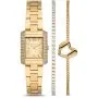 Michael Kors Emery MK7510SET złoty zegarek damski o prostokątnej kopercie z bransoletkami w zestawie