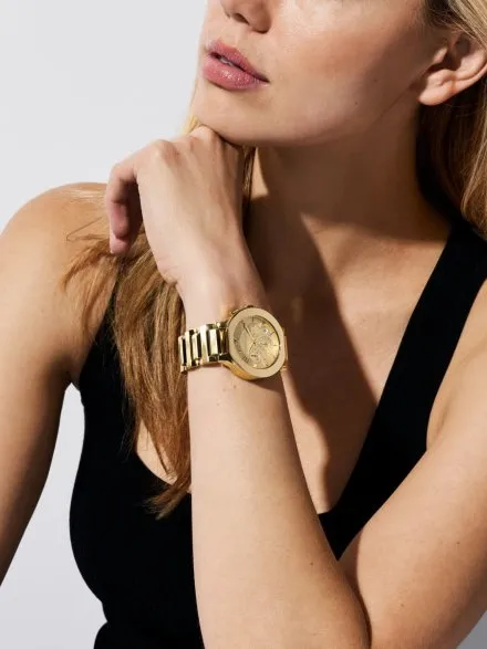 Michael Kors Gramercy MK7520 zegarek damski złoty na bransolecie chronograf