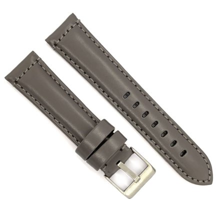 Szary pasek 24 mm skórzany DILOY 363.24.7 + GRATIS dwa teleskopy i narzędzie