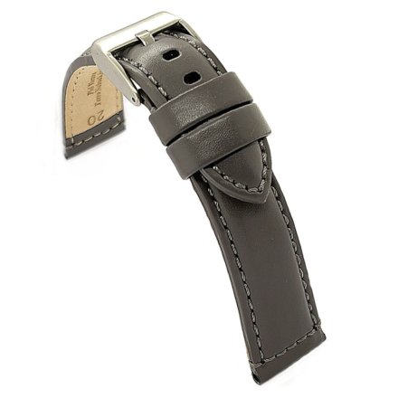 Szary pasek 24 mm skórzany DILOY 363.24.7 + GRATIS dwa teleskopy i narzędzie