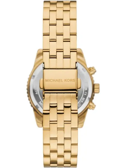 Michael Kors Ritz Chronograph MK7530 złoty zegarek damski z kryształkami na kopercie