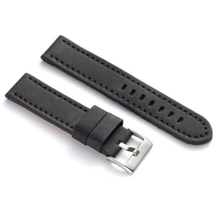 Czarny pasek 26 mm skórzany DILOY 384.26.01 + GRATIS dwa teleskopy i narzędzie