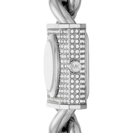 Michael Kors Chain Lock MK4718 srebrny zegarek damski łańcuch bransoletka