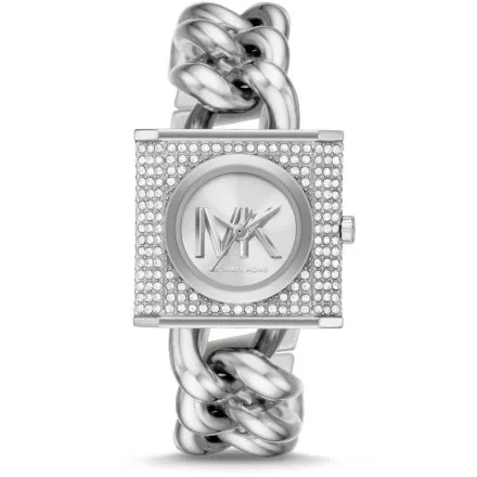 Michael Kors Chain Lock MK4718 srebrny zegarek damski łańcuch bransoletka