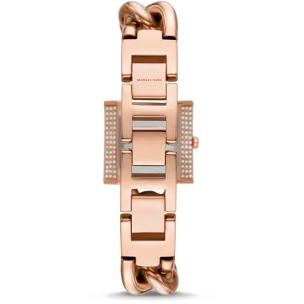 Michael Kors Chain Lock MK4827 różowozłoty zegarek damski łańcuch bransoletka
