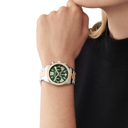 Michael Kors Lexington MK7303 zegarek damski z zieloną tarczą