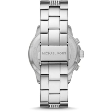 Michael Kors Brynn MK7506 srebrny zegarek damski chrono kryształki