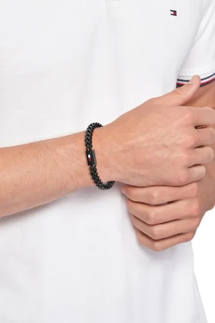 Tommy Hilfiger bransoletka męska czarna 2790649