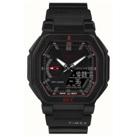 Timex UFC Colossus TW2V55200 Zegarek męski sportowy na czarnym pasku