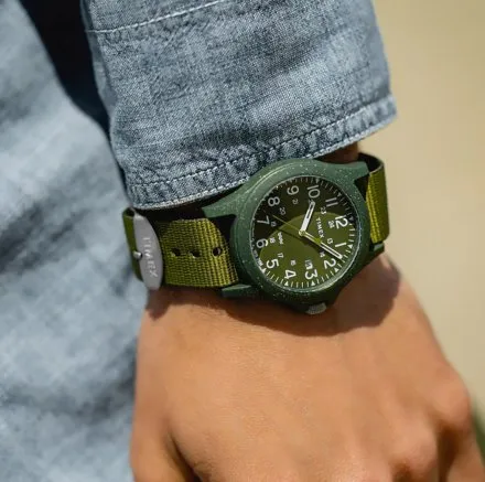 Timex Reclaim Ocean TW2V96000 Zegarek męski sportowy na zielonym pasku