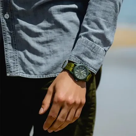 Timex Reclaim Ocean TW2V96000 Zegarek męski sportowy na zielonym pasku