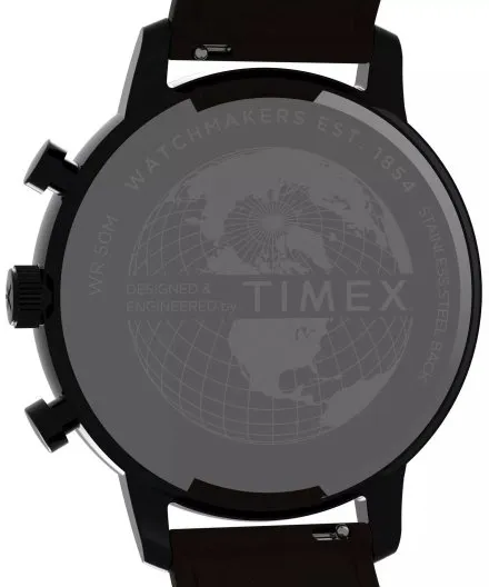 Timex Chicago Chronograph TW2W13200 męski zegarek z brązowym paskiem