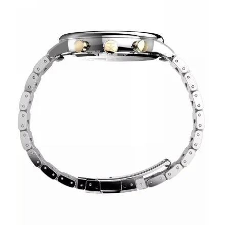 Timex Chicago Chronograph TW2W13300 męski zegarek srebrno-złoty