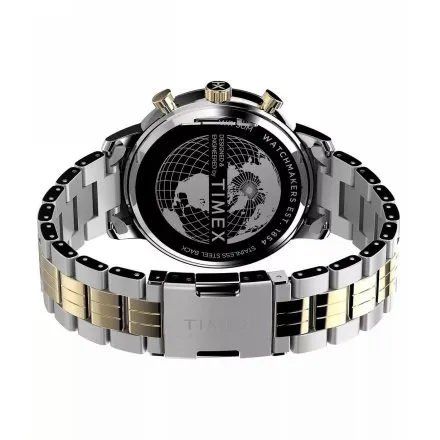 Timex Chicago Chronograph TW2W13300 męski zegarek srebrno-złoty