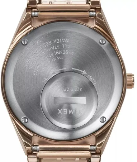 Timex Q TW2W41000 Zegarek Damski Różowozłoty z różową tarczą