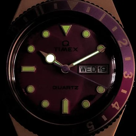 Timex Q TW2W41000 Zegarek Damski Różowozłoty z różową tarczą