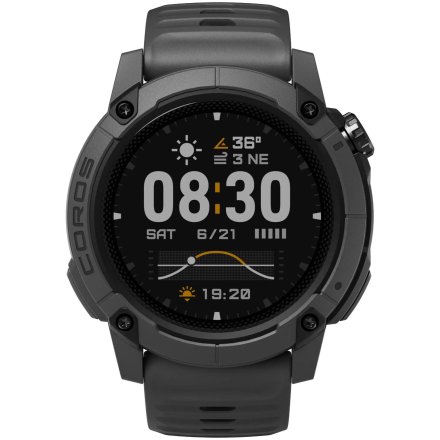 Coros Nomad czarny smartwatch z GPS ciemno-szary