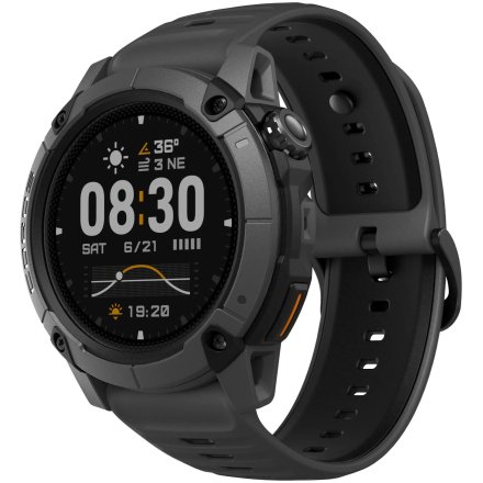 Coros Nomad czarny smartwatch z GPS ciemno-szary