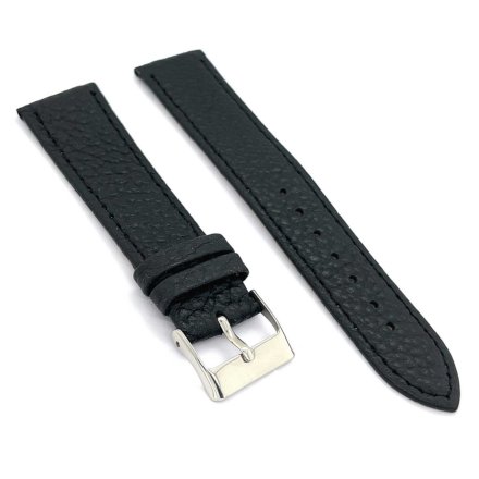 Czarny pasek 18 mm skórzany DILOY 178.18.1 + GRATIS dwa teleskopy i narzędzie