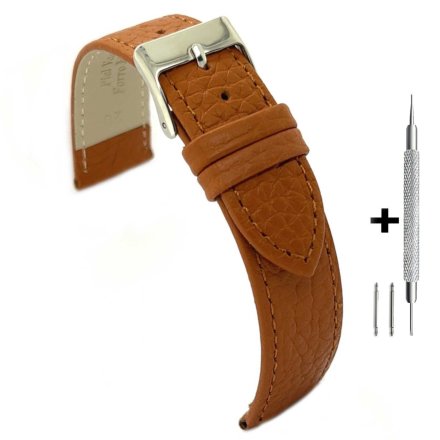 Jasnobrązowy pasek 14 mm skórzany DILOY 178.14.3 + GRATIS dwa teleskopy i narzędzie