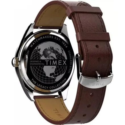 Timex Legacy TW2W57200 Zegarek męski srebrny z niebieską tarczą