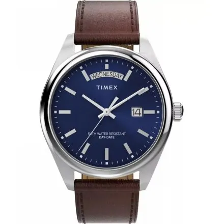 Timex Legacy TW2W57200 Zegarek męski srebrny z niebieską tarczą