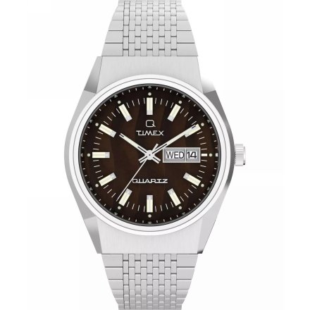 Timex Q Falcon Eye TW2W62400 zegarek męski srebrny retro z datownikiem