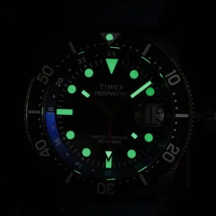 Timex Deepwater Reef 200 GMT TW2W75100 Zegarek męski na niebieskim pasku do pływania
